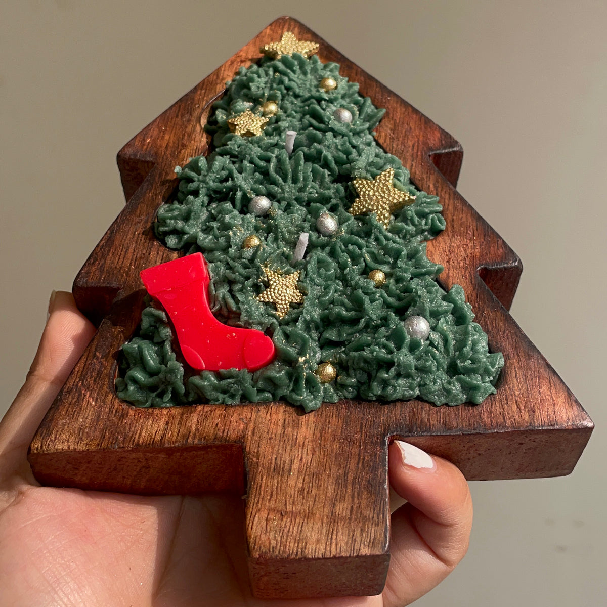 Christmas Tree Tub Candle Set of 1