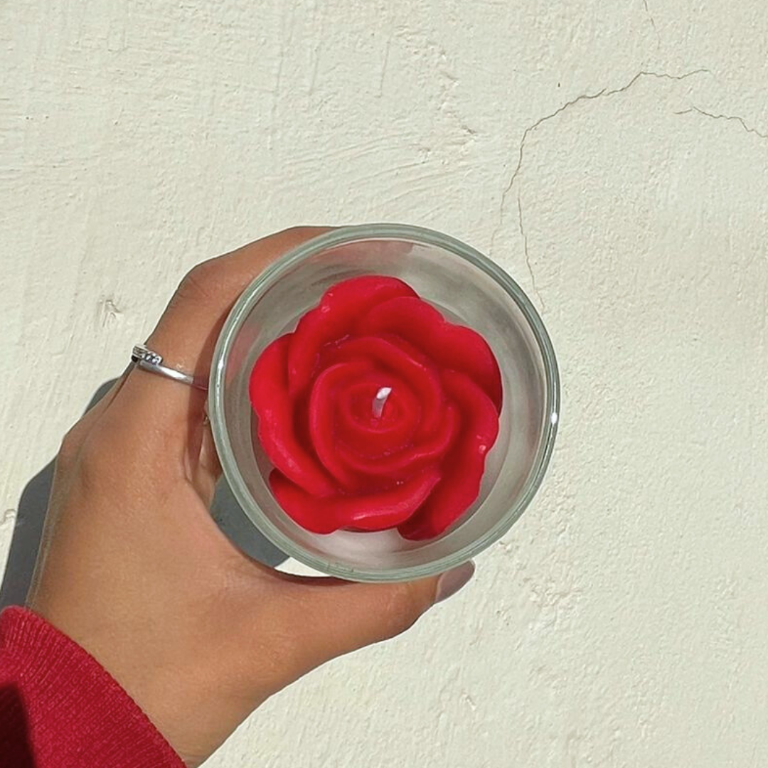 Rose In A Jar Scented Candle For Valentine Candle