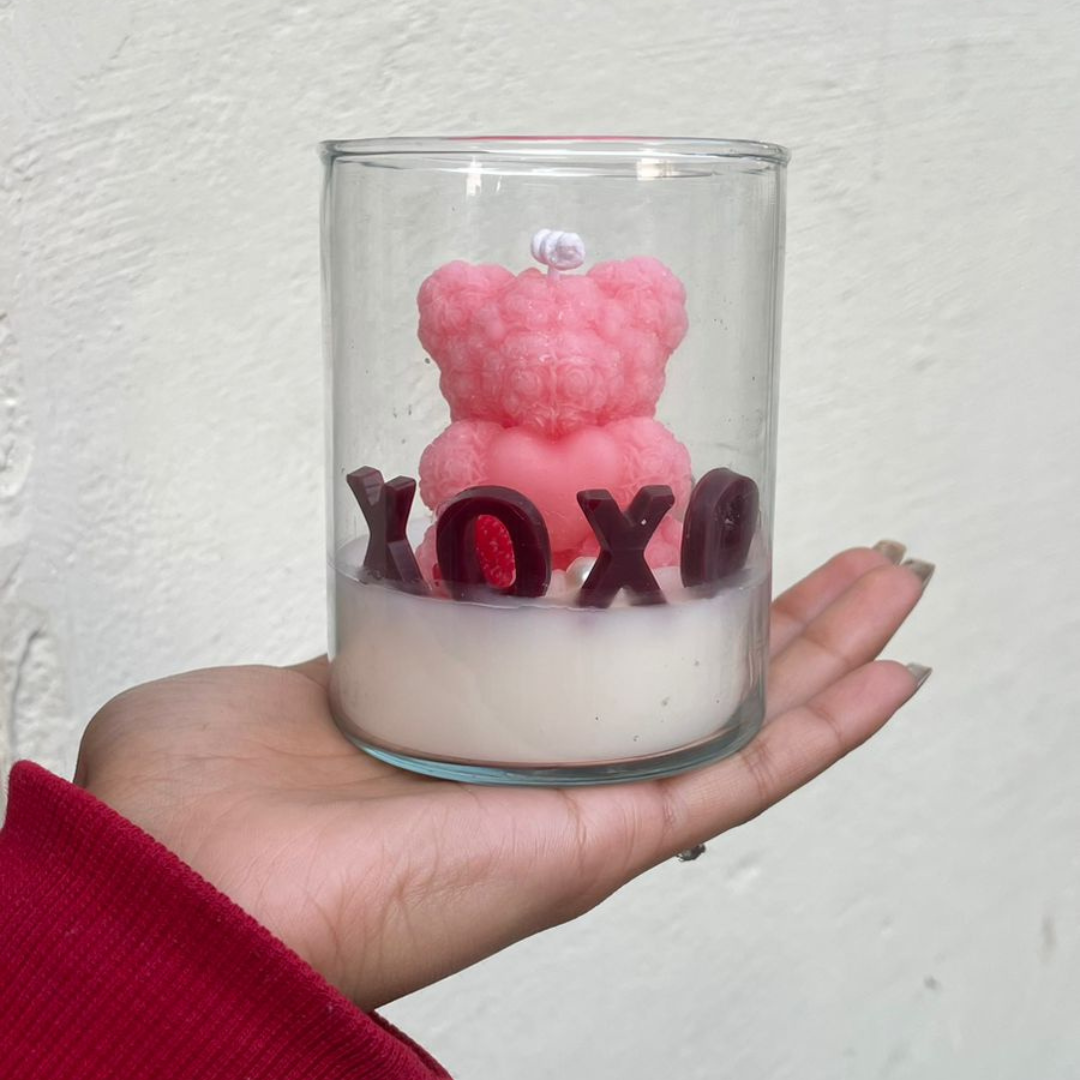 XOXO With Teddy In A Jar Scented Candle