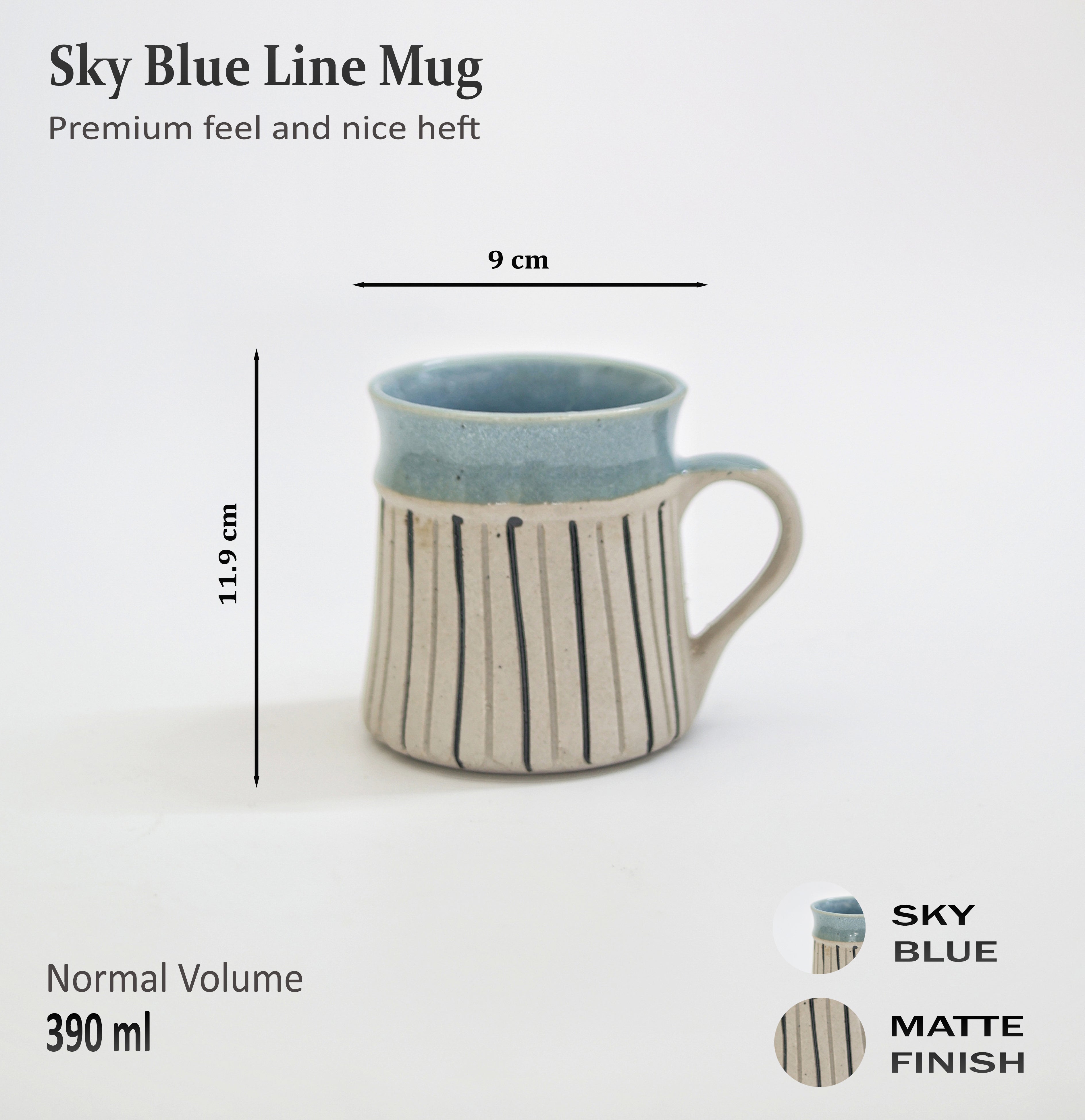 Chai mug white and light blue