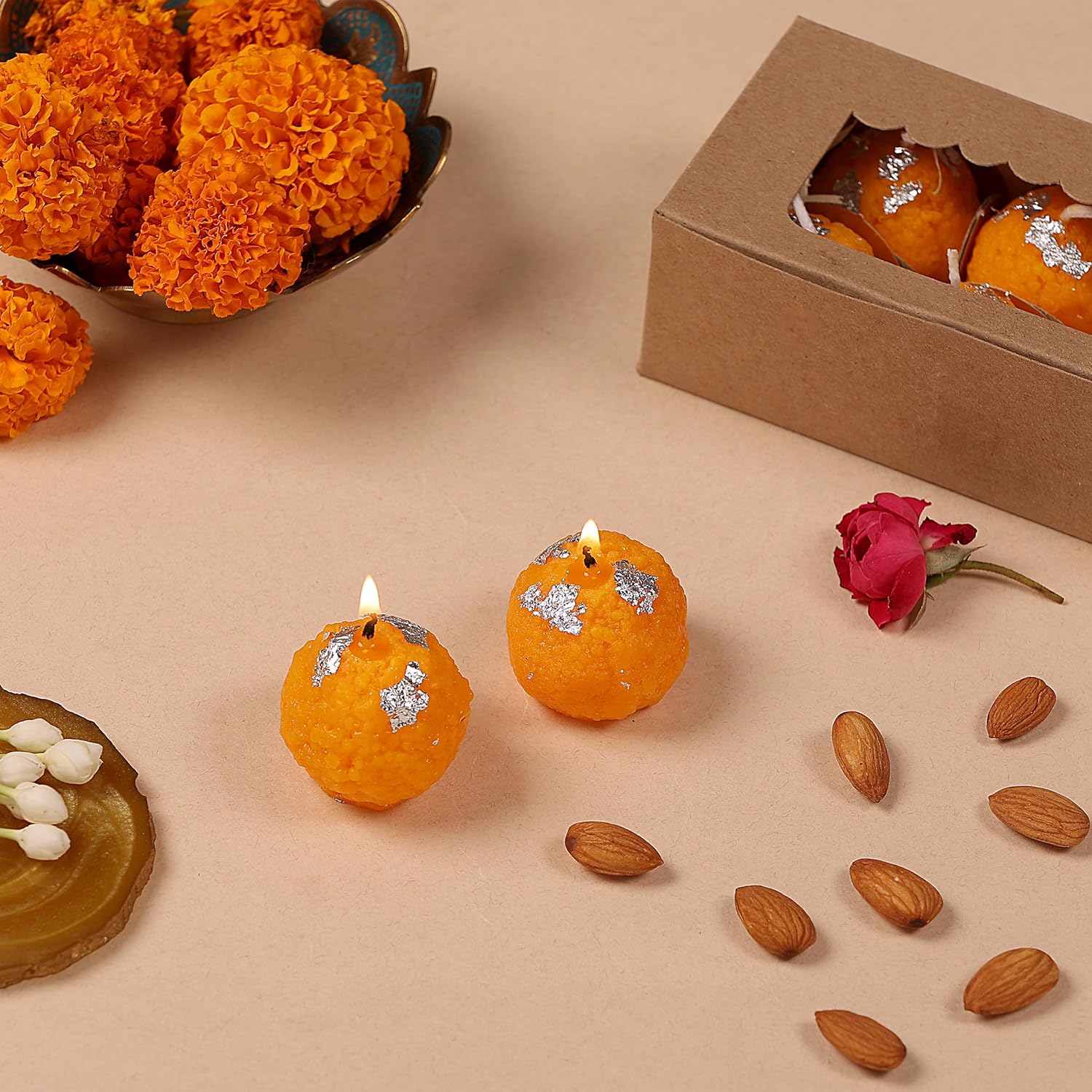 Laddoo Candles Set of 6- Pack of 5